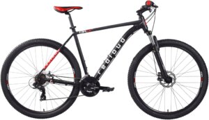 Mountainbike "MA.01", 21 Gang, Shimano, Shimano Tourney Schaltwerk, Kettenschaltung schwarz 29 Zoll (73,66 cm) 56 cm - 29 Zoll (73,66 cm)