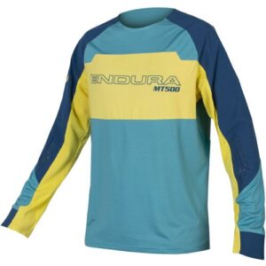Endura Schnelltrocknendes leichtes Herren Mountainbike Trikot. Farbe: Farbeblock / Blau / Größe: M