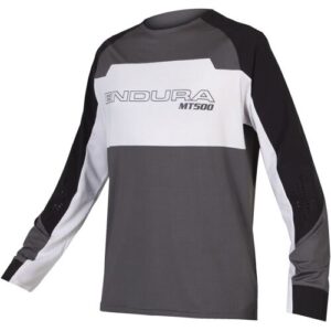 Endura Schnelltrocknendes leichtes Herren Mountainbike Trikot. Farbe: Farbeblock / Grau / Größe: XXL