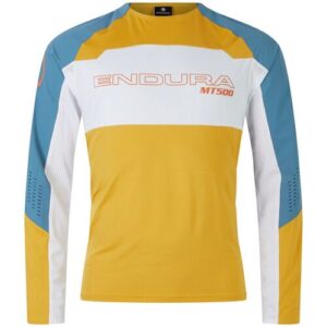 Endura Schnelltrocknendes leichtes Herren Mountainbike Trikot. Farbe: Farbeblock / Gelb / Größe: XL