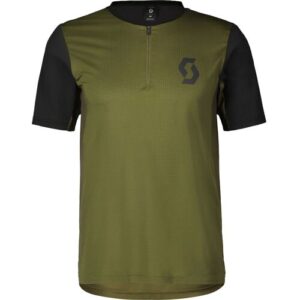 Scott Lässiges rennoptimiertes Herren Mountainbike Trikot. Farbe: Farbeblock / Oliv / Größe: XXL