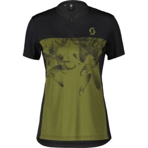 Scott Lässiges funktionelles Damen Mountainbike Trikot. Farbe: Farbeblock / Grün / Schwarz / Größe: S