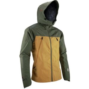 Leatt Wasserdichte funktionelle Mountainbike Jacke. Farbe: Farbeblock / Oliv / Größe: M