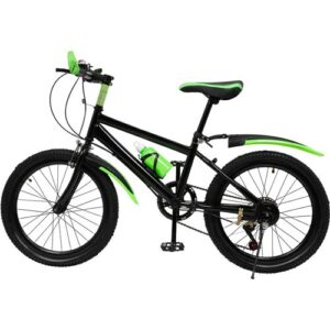 20 Zoll Mountainbike, Rahmen aus Kohlenstoffstahl, Dual-Bremssystem , grün rückseite: haltetorwasserbecherhalter: jagangschaltung: jakompassglocke: jaDie von Ihnen gekaufte Variante ist:MountainbikeWasserflascheSchutzblecheLenkerSattelReifenFarbe: GrünVar