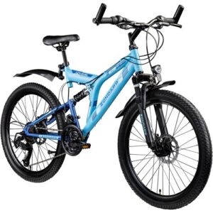 Zündapp Blue 5.0 Mountainbike Fully 24 Zoll Fahrrad 130-150cm MTB ab 8 Jahre
