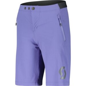 Scott Lässige gepolsterte Kinder Mountainbike Shorts. Farbe: Lila / Größe: 116