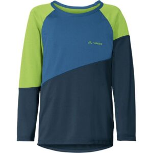 Vaude Lässiges funktionelles Kinder Mountainbike Langarmshirt. Farbe: Farbeblock / Blau / Grün / Größe: 146